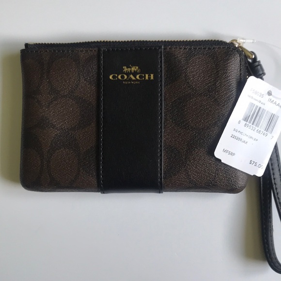 Coach Handbags - Authentic Coach Signature PVC Leather Corner Zip